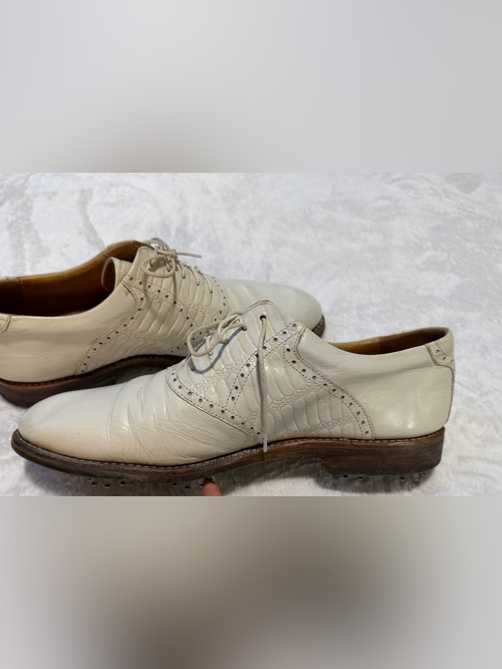 FootJoy FJ 1857 Men’s 11 Luxury Leather Croc Golf Shoes Made in Portugal